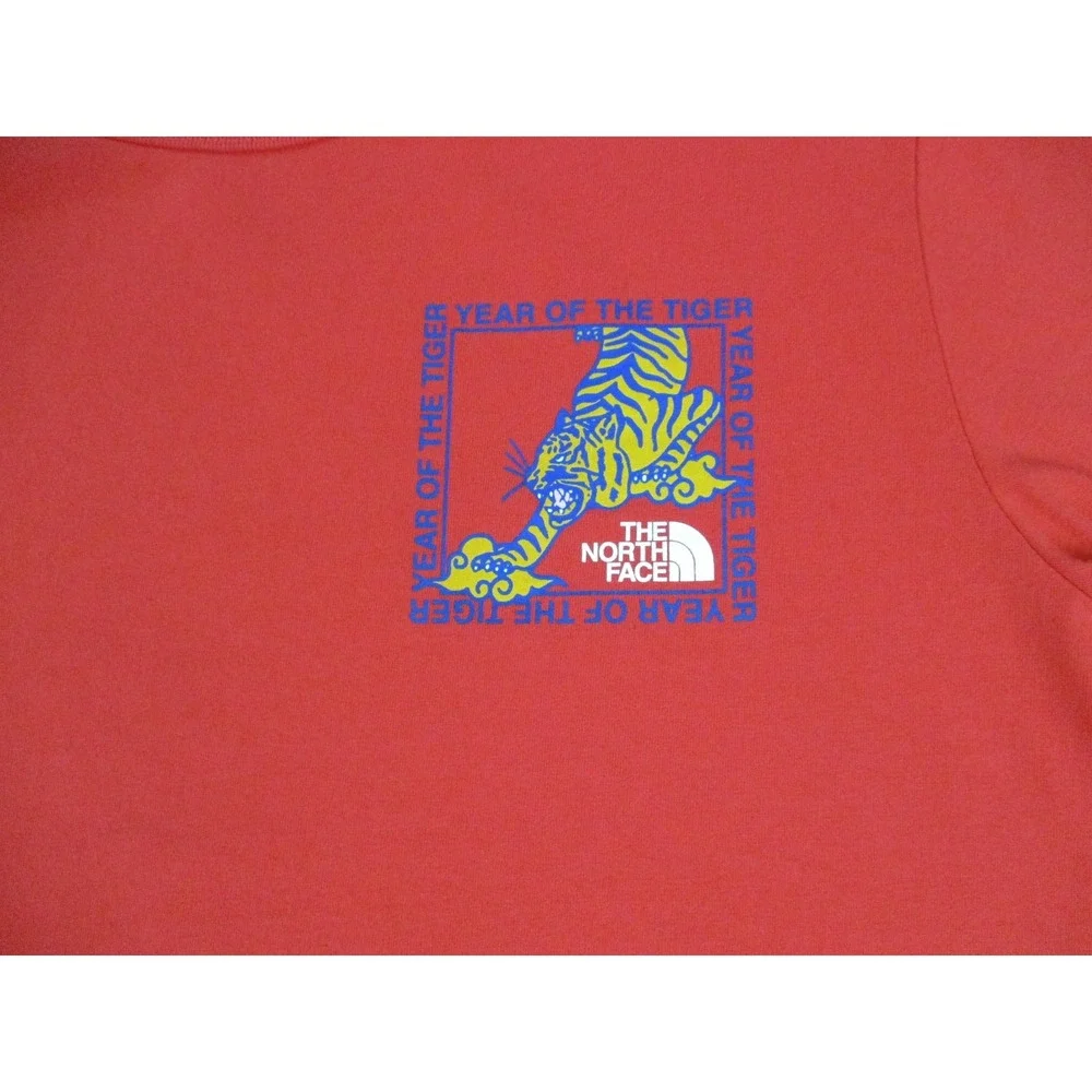 North Face Shirt Mens Large Red Year Of The Tiger Long Sleeve Hiking Crew Neck